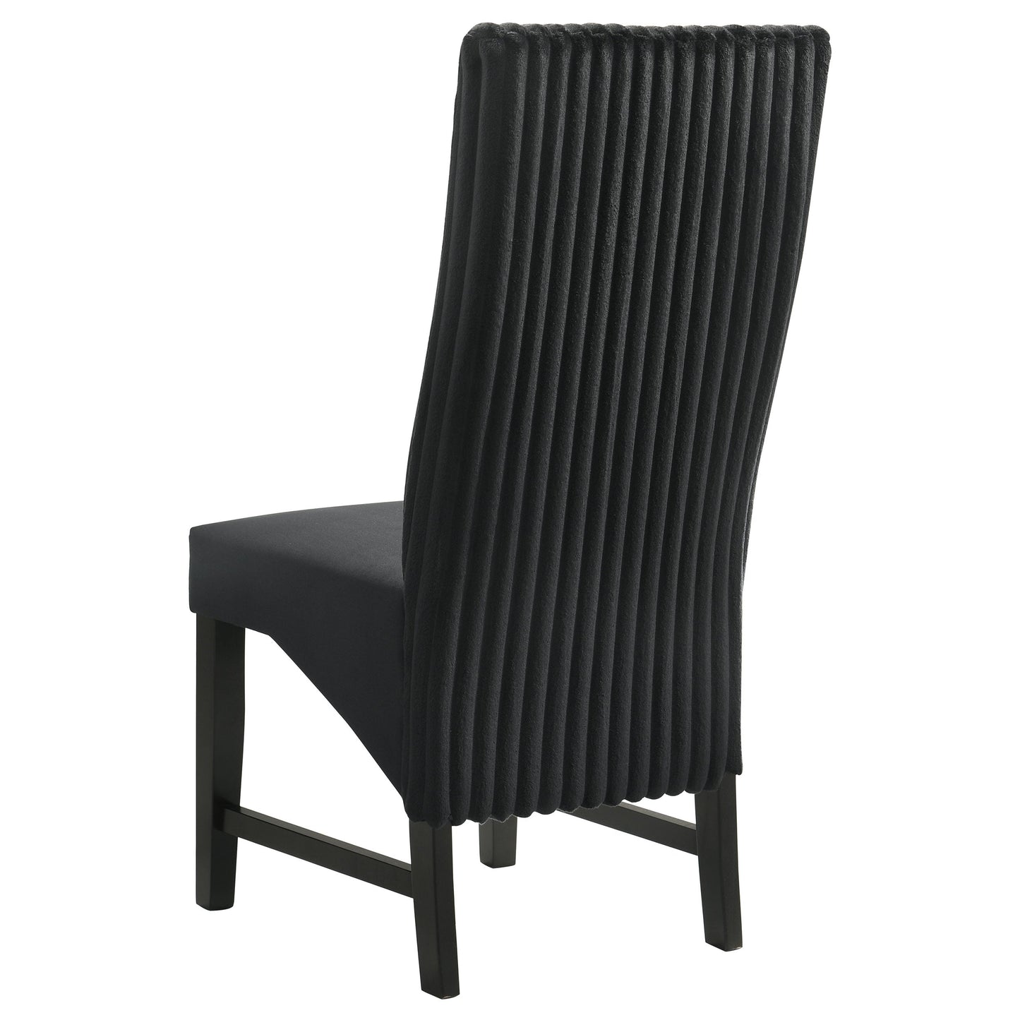 Silla de comedor tapizada Barrand negra (juego de 2)
