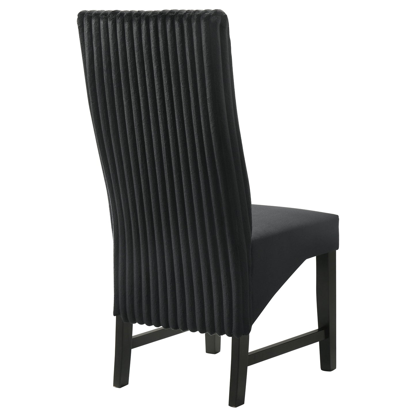 Silla de comedor tapizada Barrand negra (juego de 2)