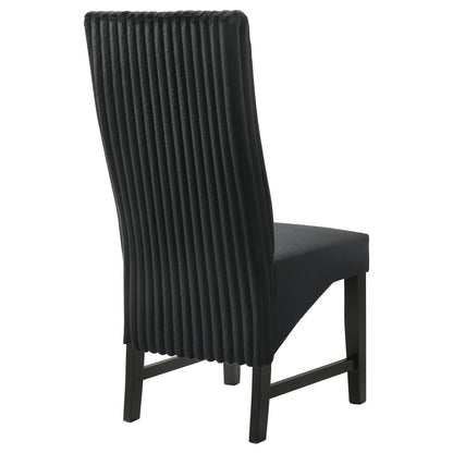 Silla de comedor tapizada Barrand negra (juego de 2)