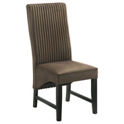Silla de comedor tapizada Barrand negra (juego de 2)