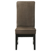 Silla de comedor tapizada Barrand negra (juego de 2)