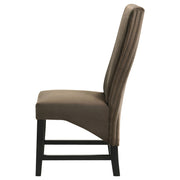 Silla de comedor tapizada Barrand negra (juego de 2)