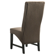 Silla de comedor tapizada Barrand negra (juego de 2)