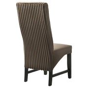 Silla de comedor tapizada Barrand negra (juego de 2)
