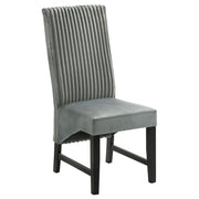 Silla de comedor tapizada Barrand negra (juego de 2)