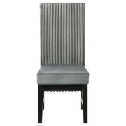 Silla de comedor tapizada Barrand negra (juego de 2)
