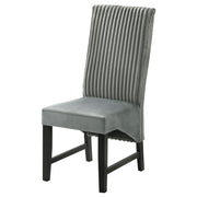 Silla de comedor tapizada Barrand negra (juego de 2)