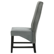 Silla de comedor tapizada Barrand negra (juego de 2)