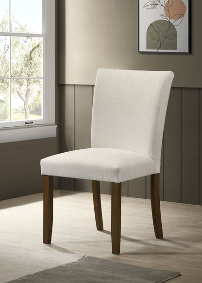 Silla de comedor tapizada Cantley beige (juego de 2)