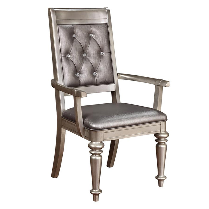 Bling Game Metallic Open Back Arm Chair