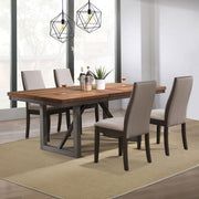 Juego de mesa de comedor rectangular Spring Creek color chocolate