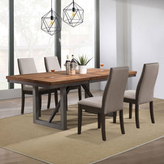 Juego de mesa de comedor rectangular Spring Creek color chocolate