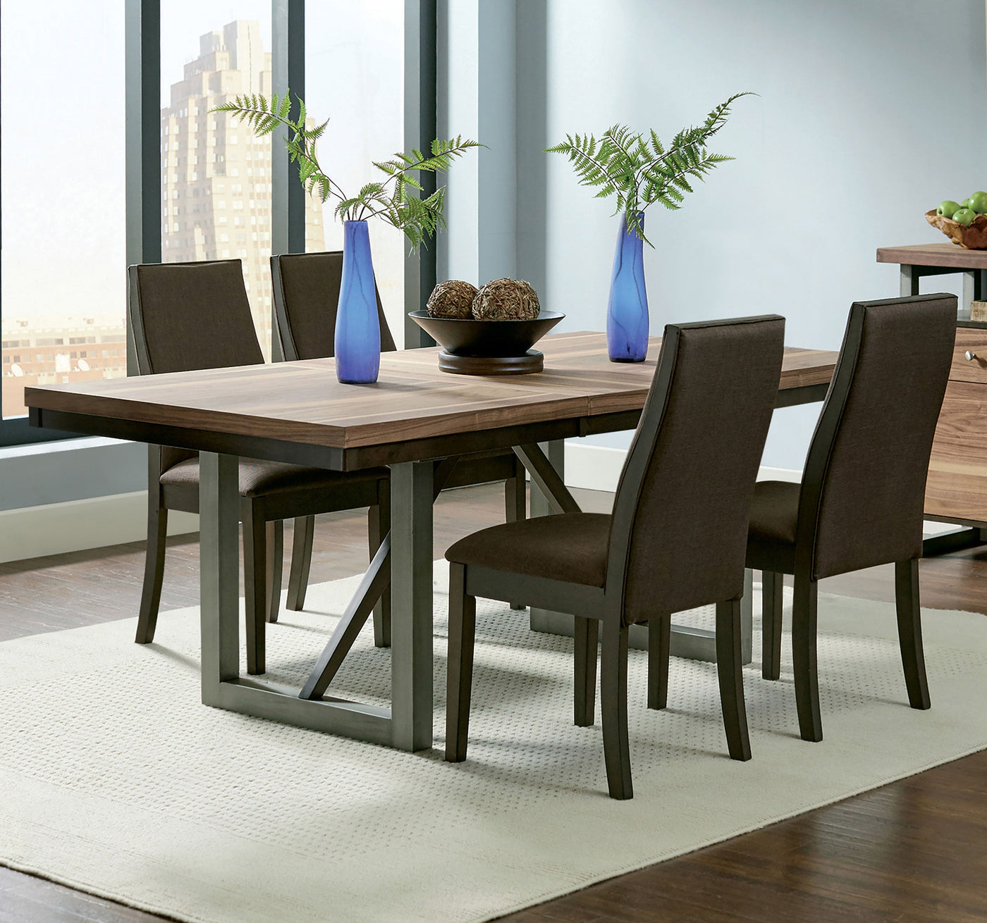 Juego de mesa de comedor rectangular Spring Creek color chocolate