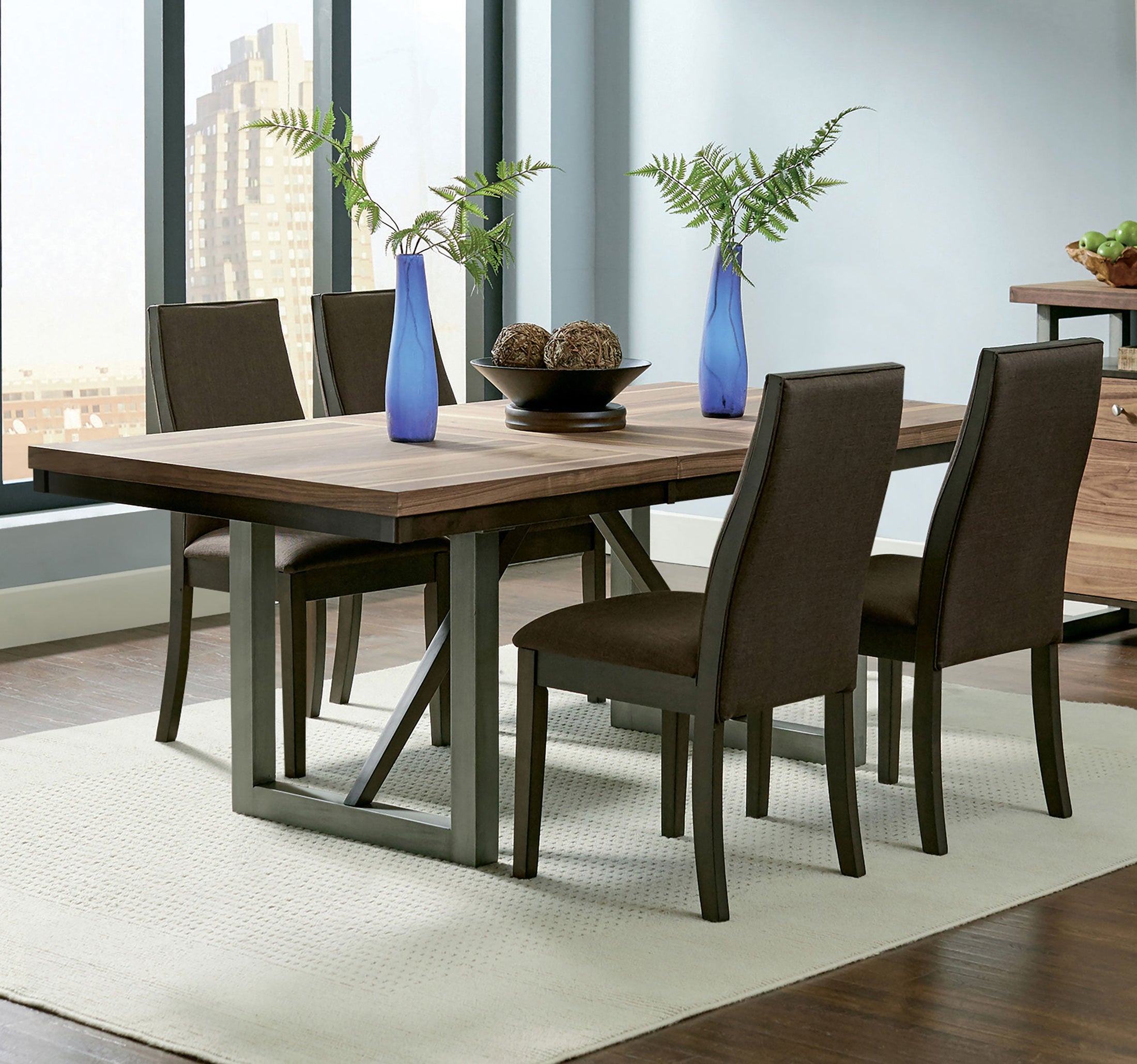 Juego de mesa de comedor rectangular Spring Creek color chocolate