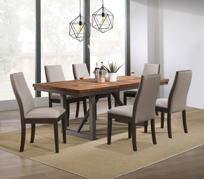 Juego de mesa de comedor rectangular Spring Creek color chocolate