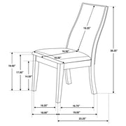 Silla de comedor tapizada Spring Creek color chocolate (juego de 2)