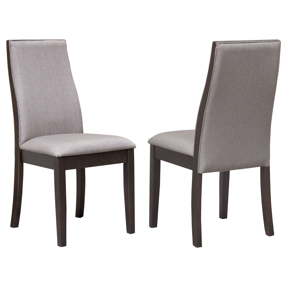 Silla de comedor tapizada Spring Creek color chocolate (juego de 2)
