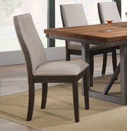 Silla de comedor tapizada Spring Creek color chocolate (juego de 2)