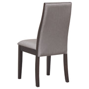 Silla de comedor tapizada Spring Creek color chocolate (juego de 2)