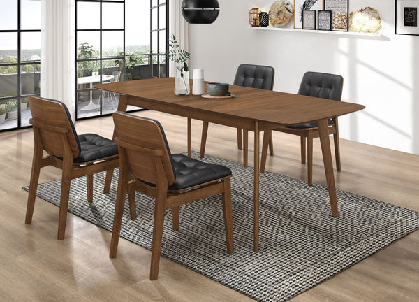 Juego de comedor rectangular Redbridge en nogal natural