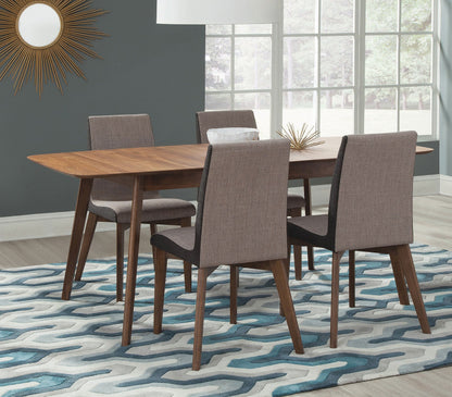 Juego de comedor rectangular Redbridge en nogal natural
