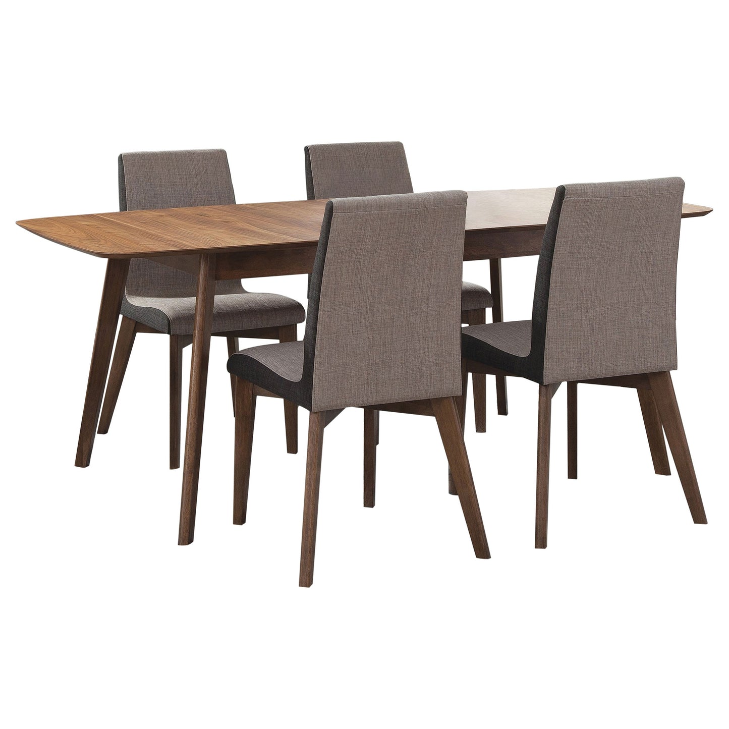 Juego de comedor rectangular Redbridge en nogal natural