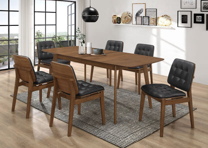 Juego de comedor rectangular Redbridge en nogal natural