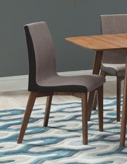 Silla de comedor tapizada Redbridge en nogal (juego de 2)