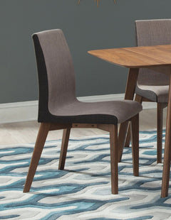 Silla de comedor tapizada Redbridge en nogal (juego de 2)