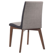 Silla de comedor tapizada Redbridge en nogal (juego de 2)