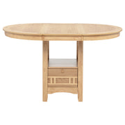Lavon Oval 60-inch Counter Height Extension Dining Table Light Oak