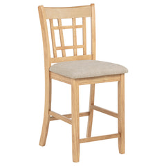 Lavon Wood Counter Height Dining Chair Grey and Light Oak (Set of 2)