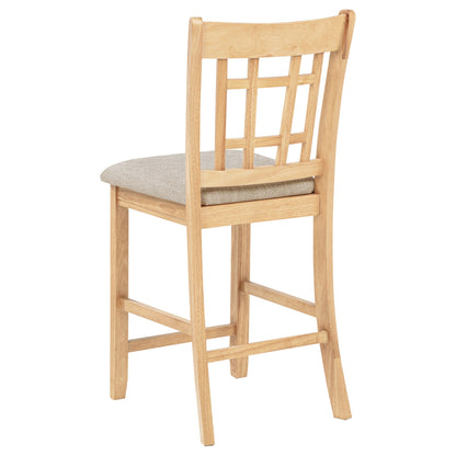 Lavon Wood Counter Height Dining Chair Grey and Light Oak (Set of 2)