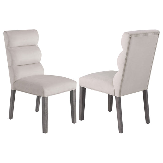 Carla Velvet Upholstered Dining Side Chair Ash (Set of 2)