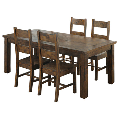 Coleman Rectangular Dining Set Rustic Golden Brown