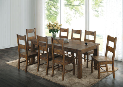 Coleman Rectangular Dining Set Rustic Golden Brown