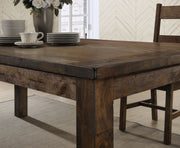 Coleman Rectangular Dining Set Rustic Golden Brown