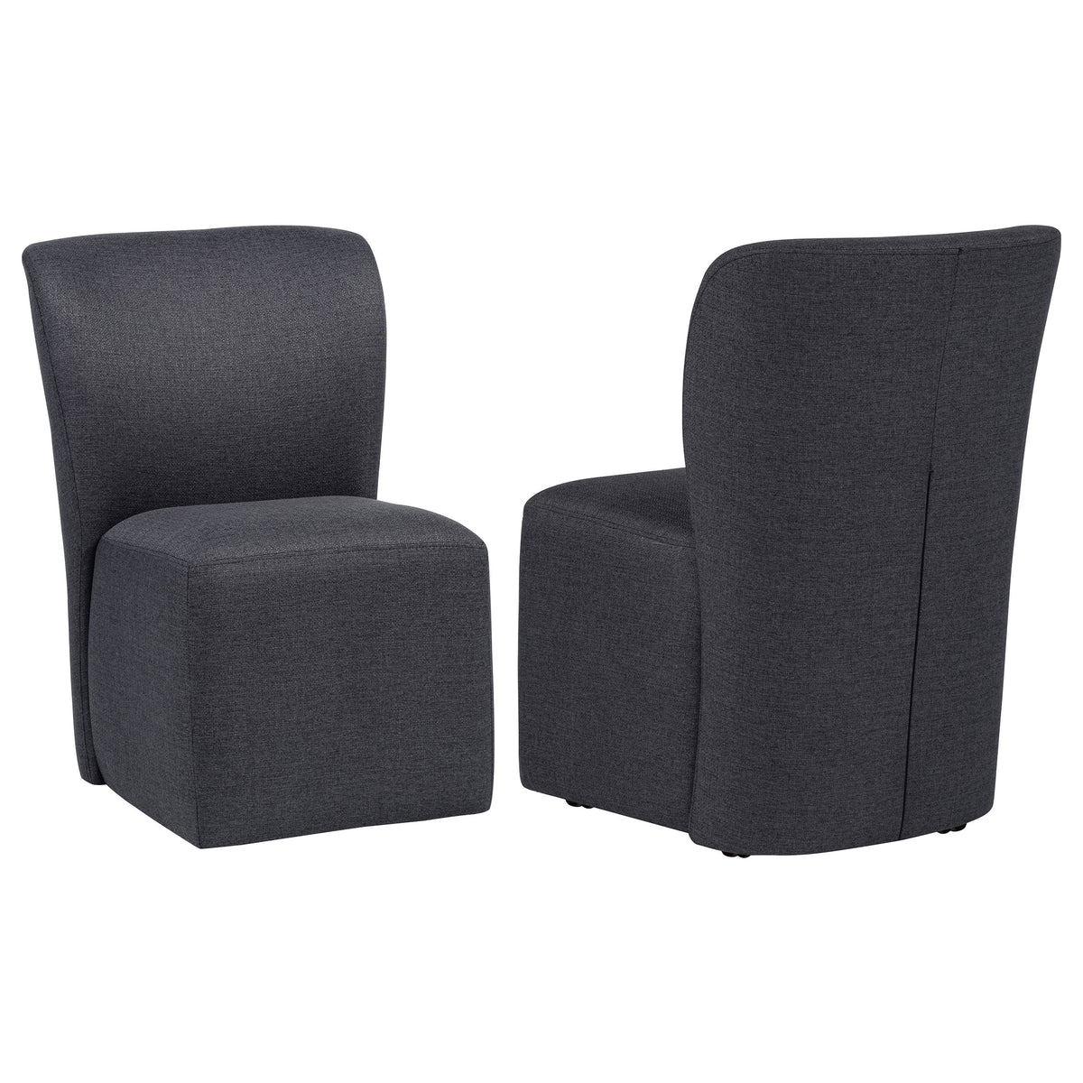 Jaelynn Upholstered Dining Side Chair Charcoal (Set of 2)