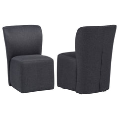 Jaelynn Upholstered Dining Side Chair Charcoal (Set of 2)