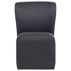 Jaelynn Upholstered Dining Side Chair Charcoal (Set of 2)
