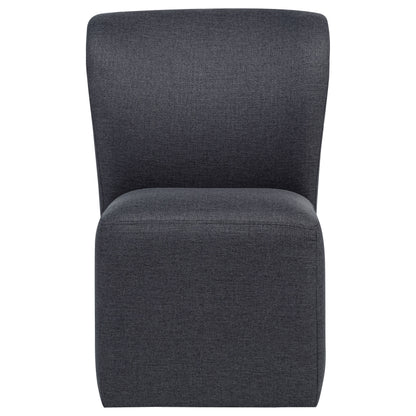 Jaelynn Upholstered Dining Side Chair Charcoal (Set of 2)