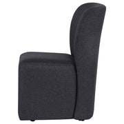 Jaelynn Upholstered Dining Side Chair Charcoal (Set of 2)