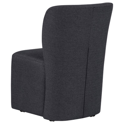 Jaelynn Upholstered Dining Side Chair Charcoal (Set of 2)