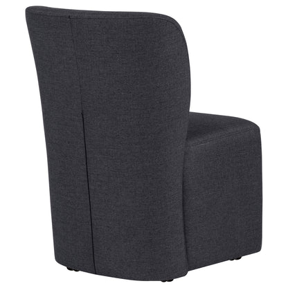 Jaelynn Upholstered Dining Side Chair Charcoal (Set of 2)