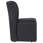 Jaelynn Upholstered Dining Side Chair Charcoal (Set of 2)