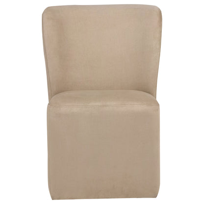 Jaelynn Upholstered Dining Side Chair Tan (Set of 2)