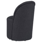 Aubrey Upholstered Barrel Dining Side Chair Charcoal (Set of 2)