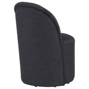 Aubrey Upholstered Barrel Dining Side Chair Charcoal (Set of 2)