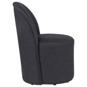 Aubrey Upholstered Barrel Dining Side Chair Charcoal (Set of 2)