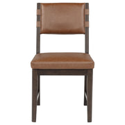 Tegan Faux Leather Upholstered Dining Side Chair Cognac (Set of 2)